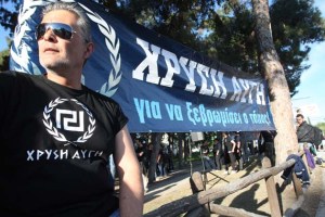 A member of the "Golden Dawn" far-right